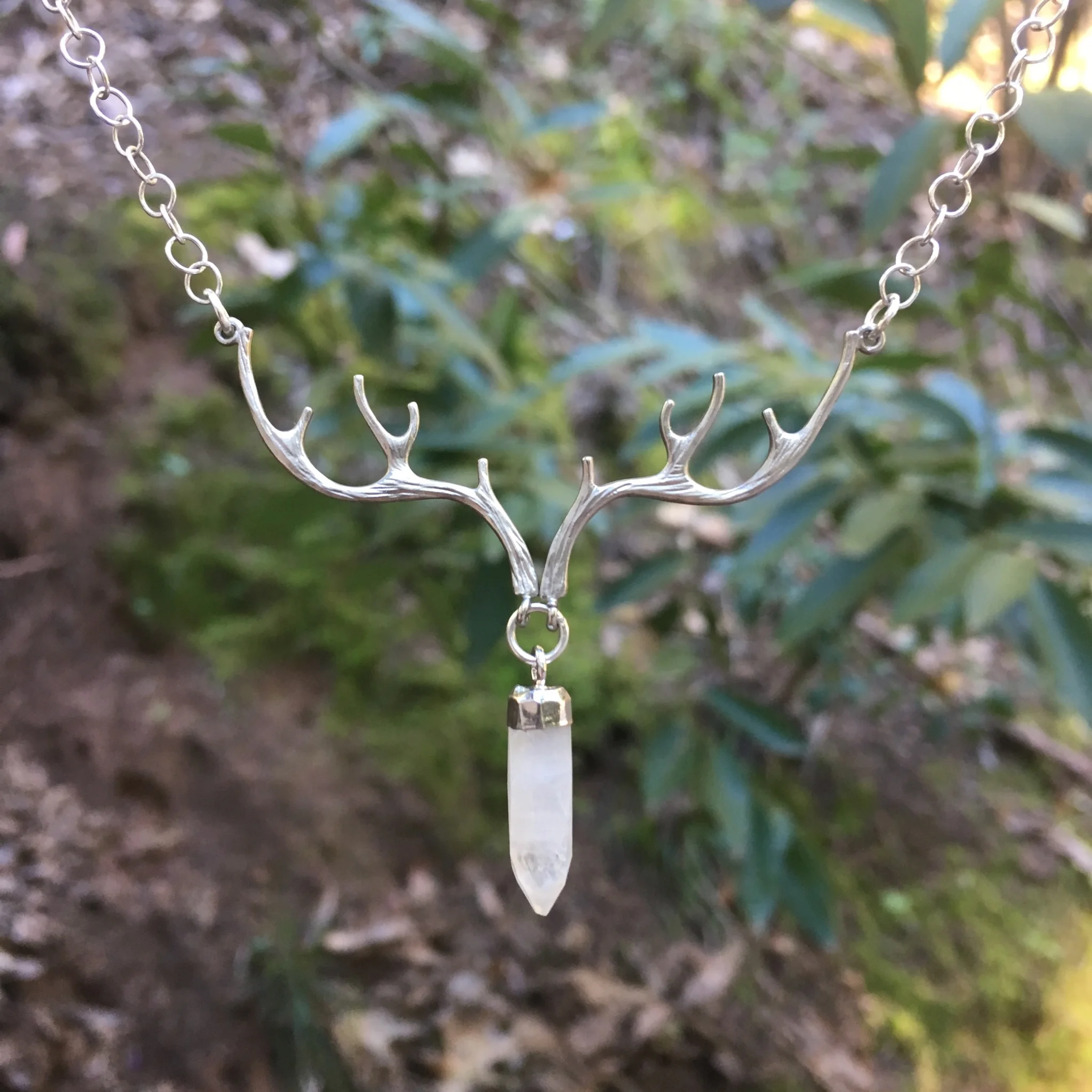 Forest's Heart Necklace with Moonstone