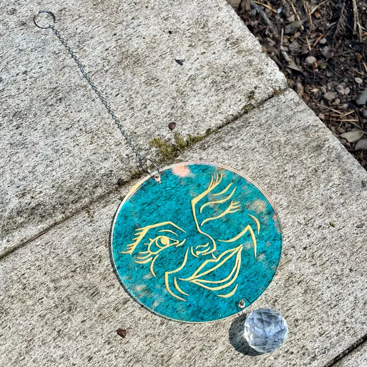 Rio Nido Moon Suncatcher - Gold