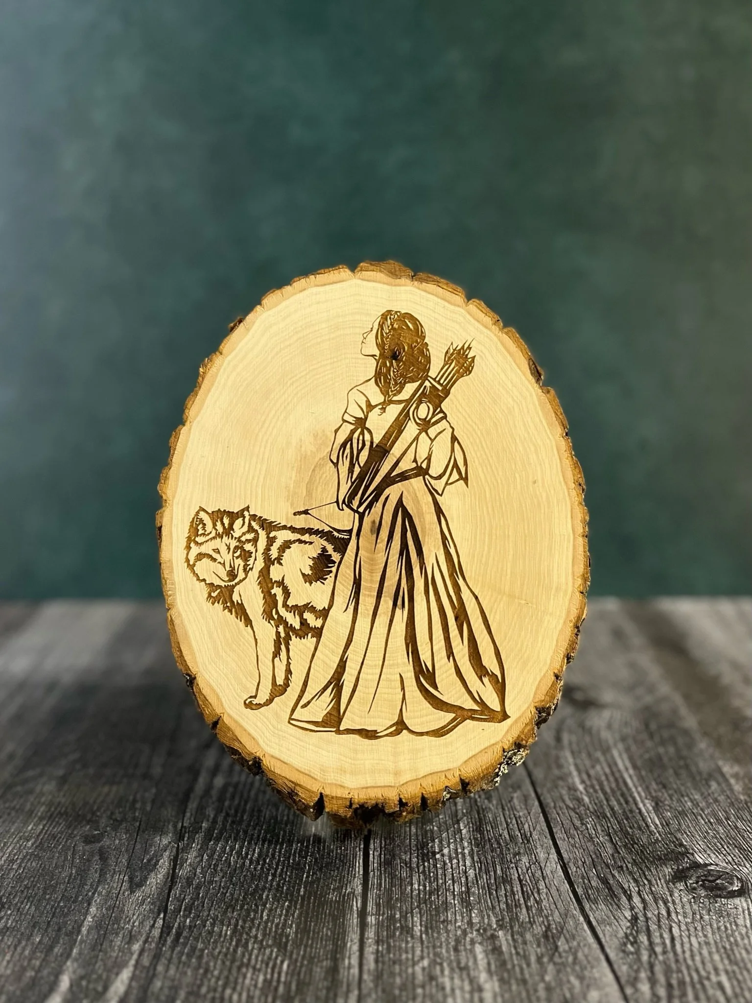 The Hunters Decorative Wood Round