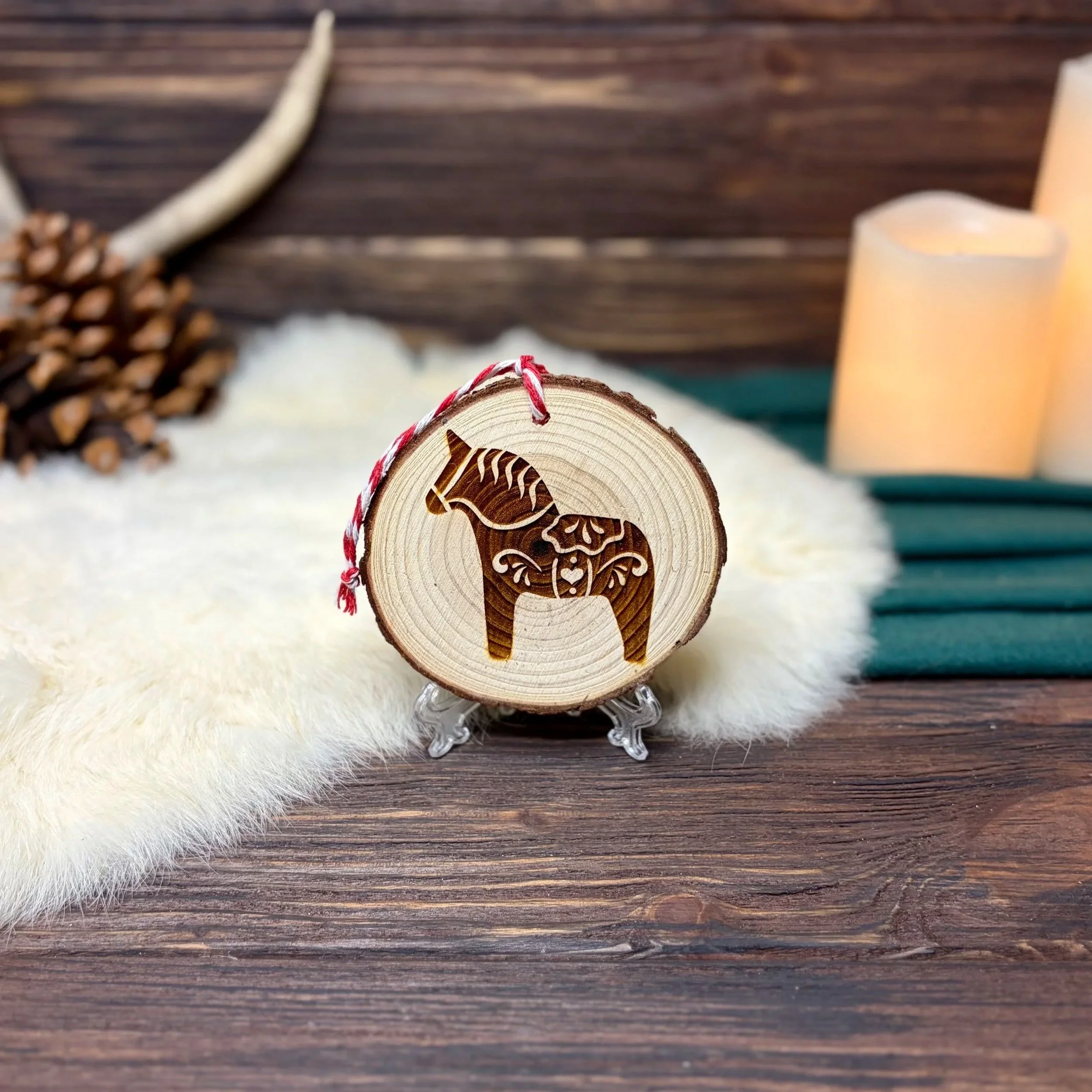 Dala Horse Ornament - Heart