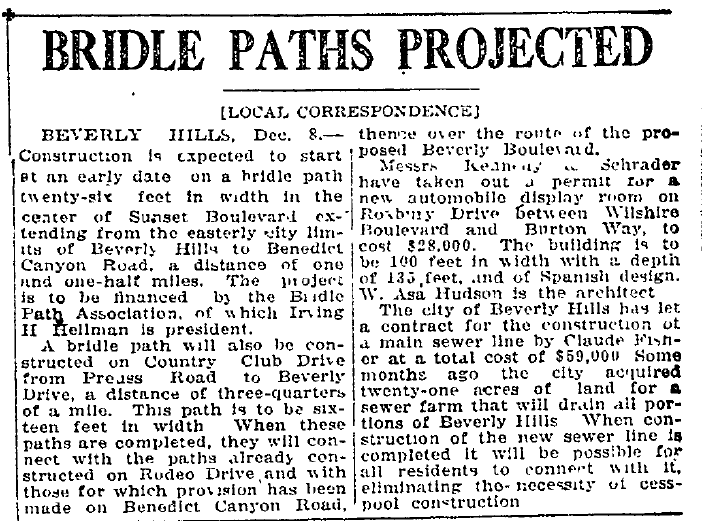 Bridle Paths Projected
