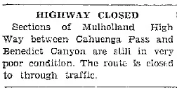 Highway Closed