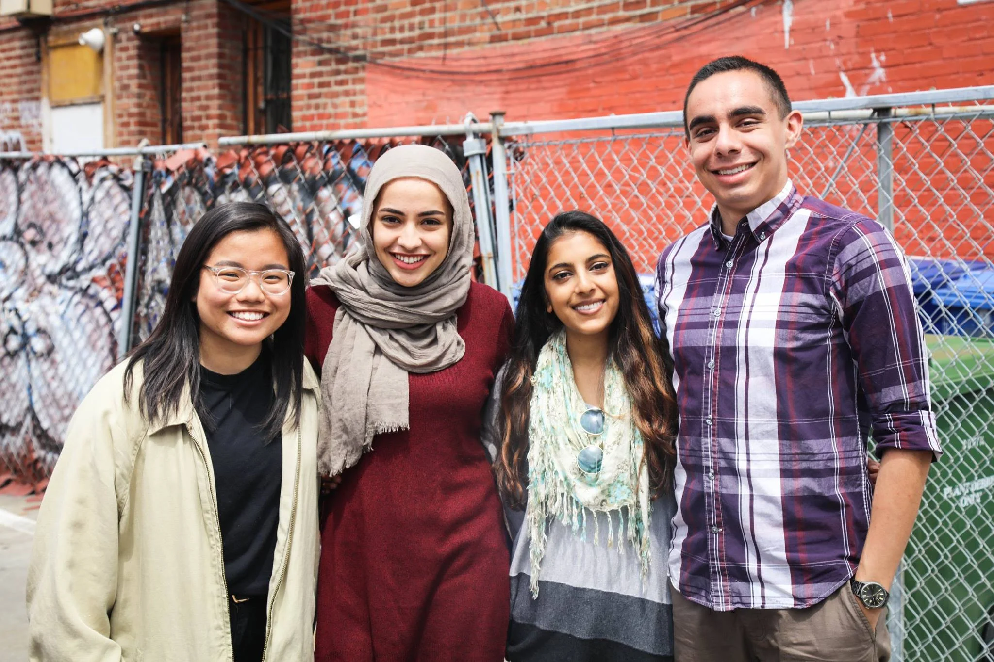 Left to Right: Carolyn Hsieh, Hajar Larbah, Hafsa Khalid, Esteban Velasquez