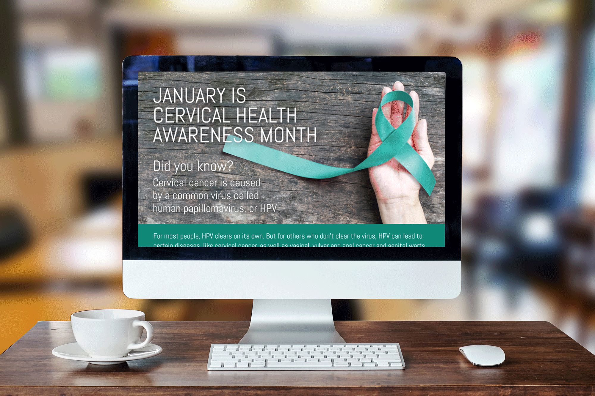 Cervical Cancer Site Mockup