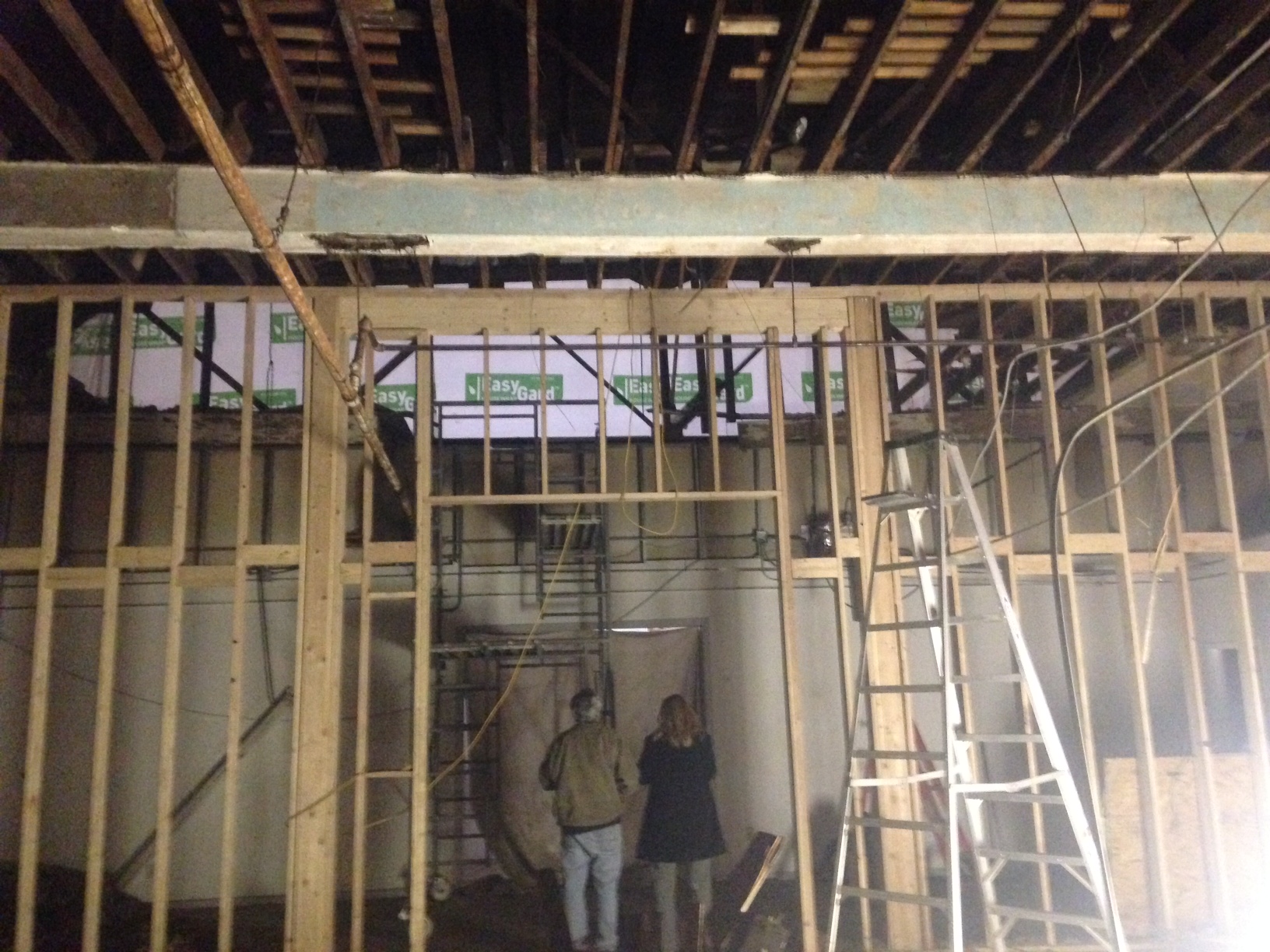 Construction of the new wall. January.