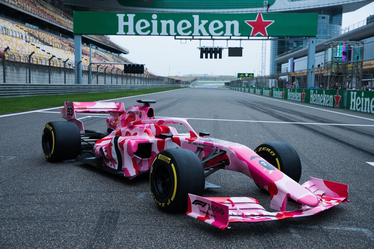 BAPE &amp; Formula 1  Pink Camo Race Car