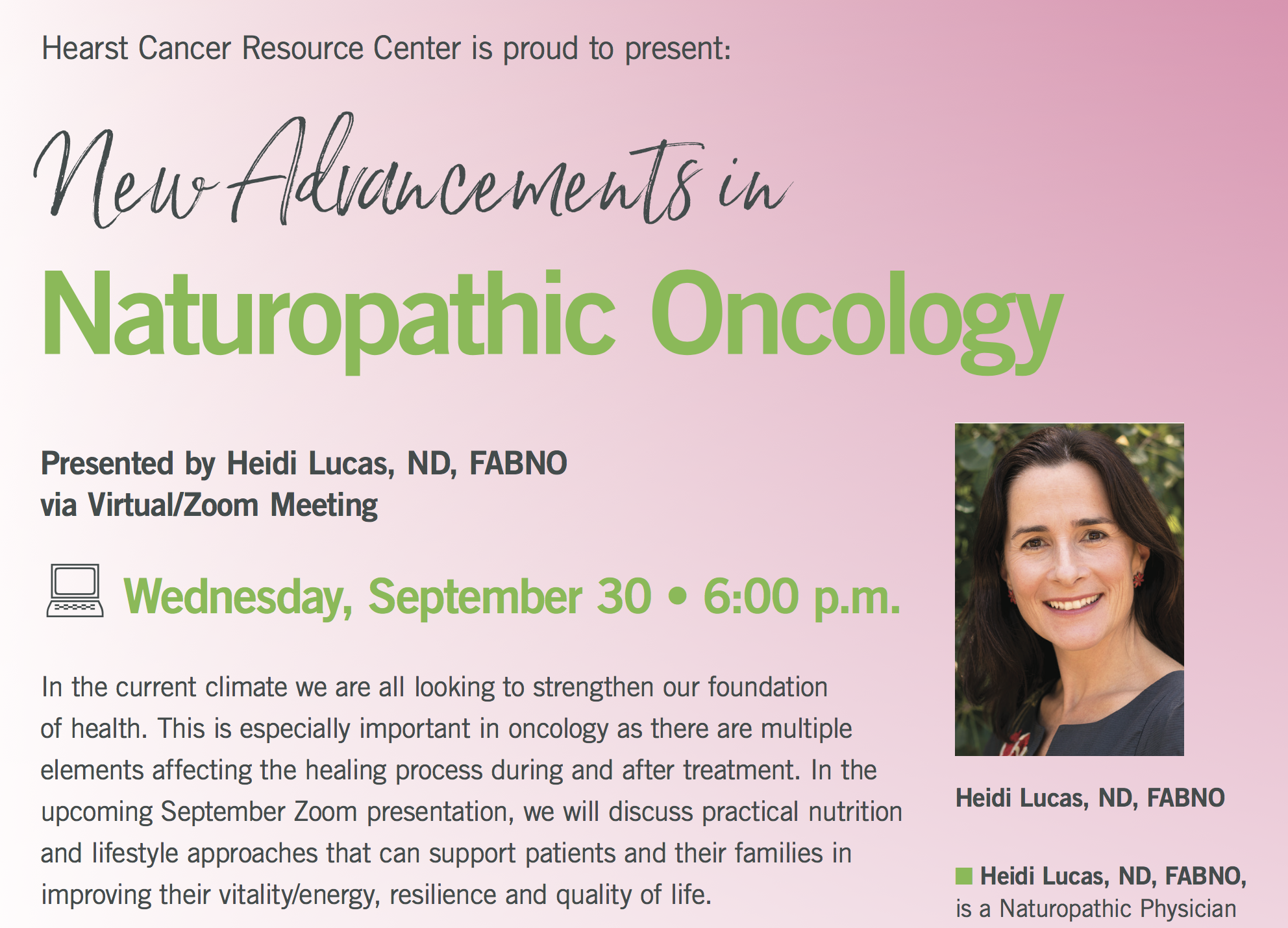 New Advancements in Naturopathic Oncology