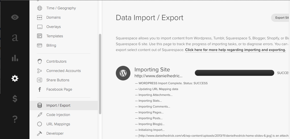 Importing from WordPress is pretty straightforward
