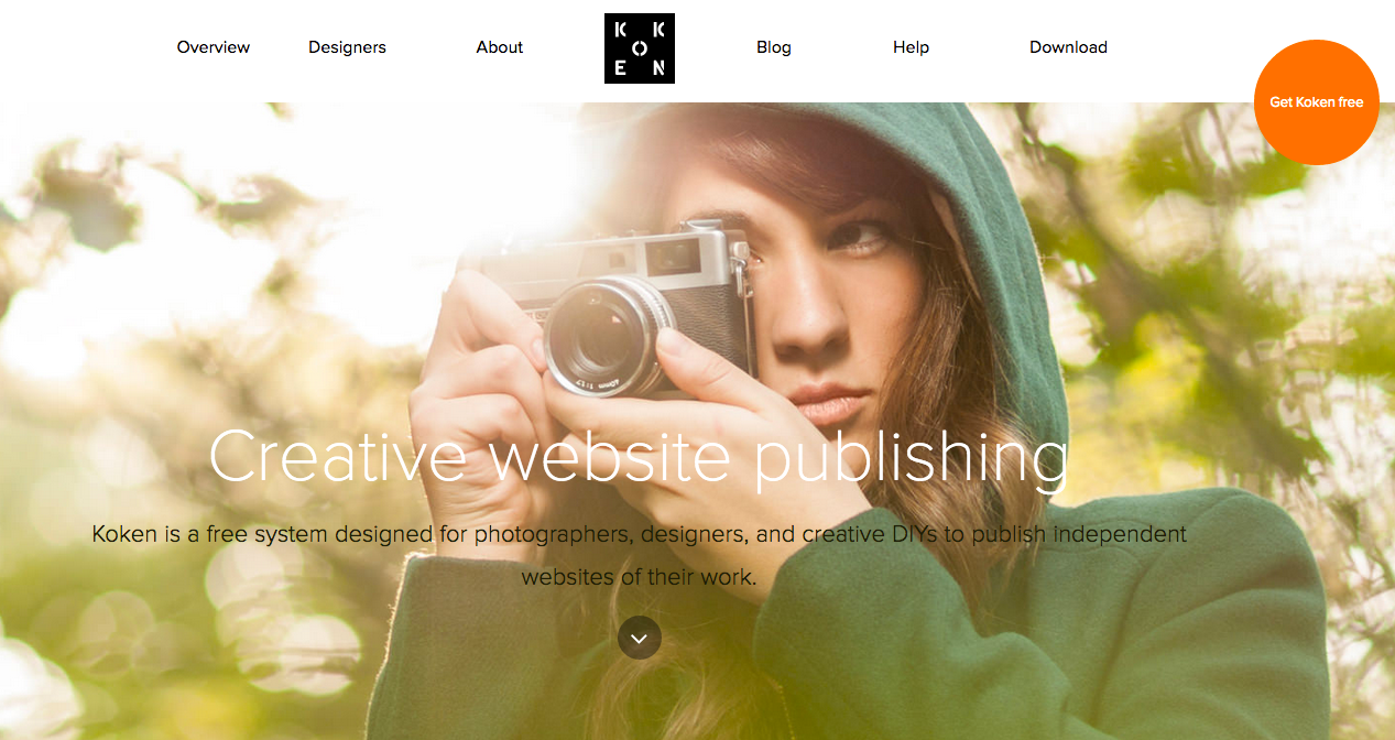 Koken was developed specifically for portfolio websites