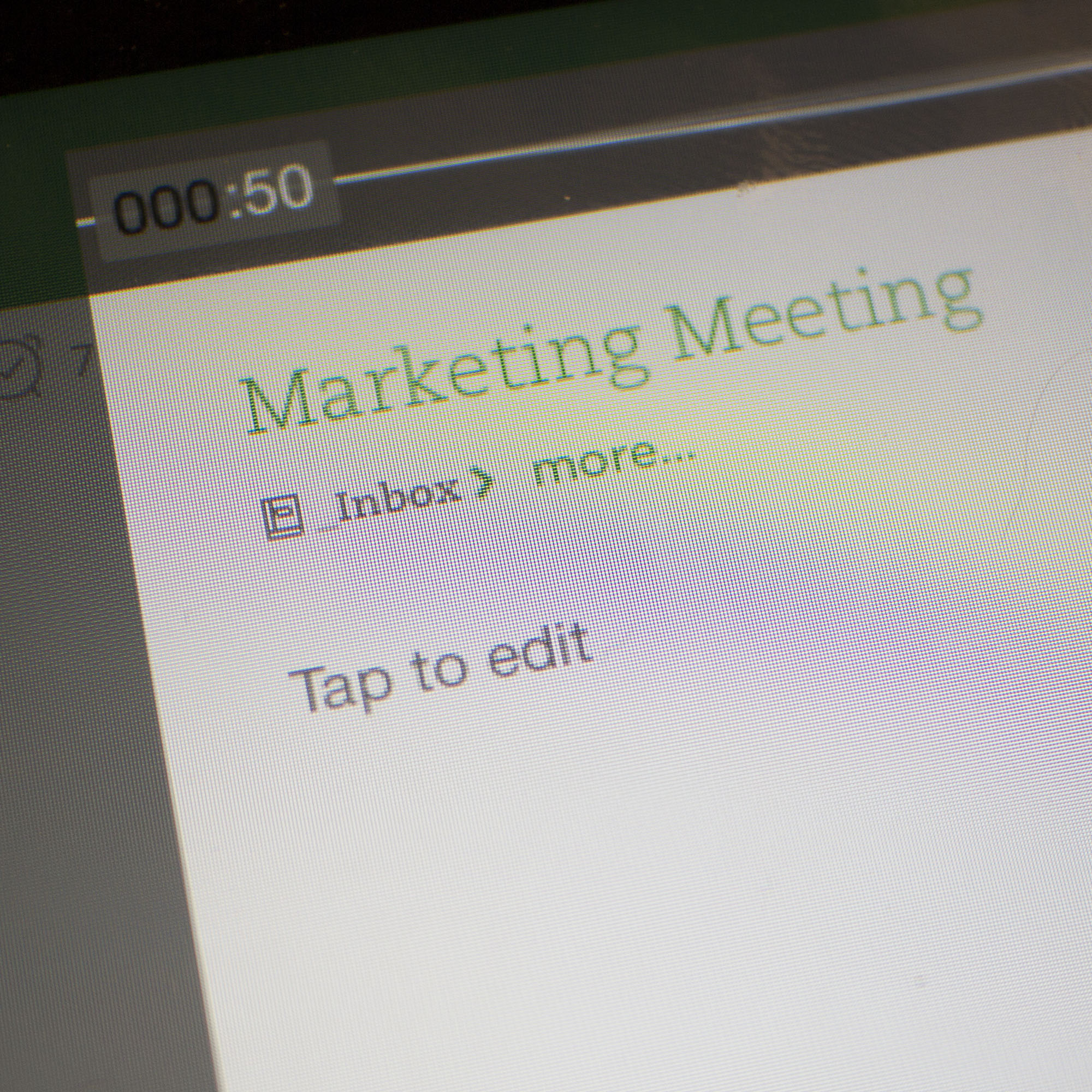 Recording audio in Evernote for iPad
