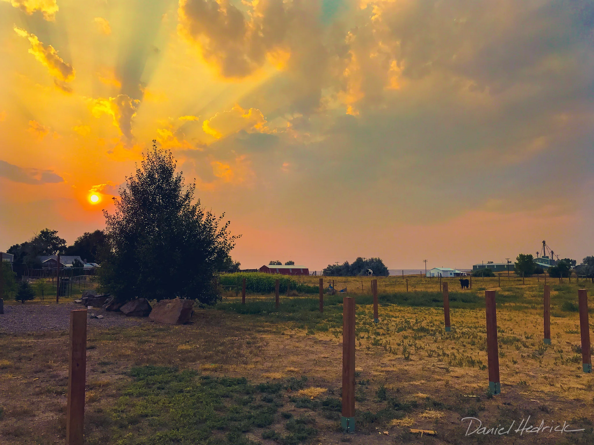 Smoky sunset