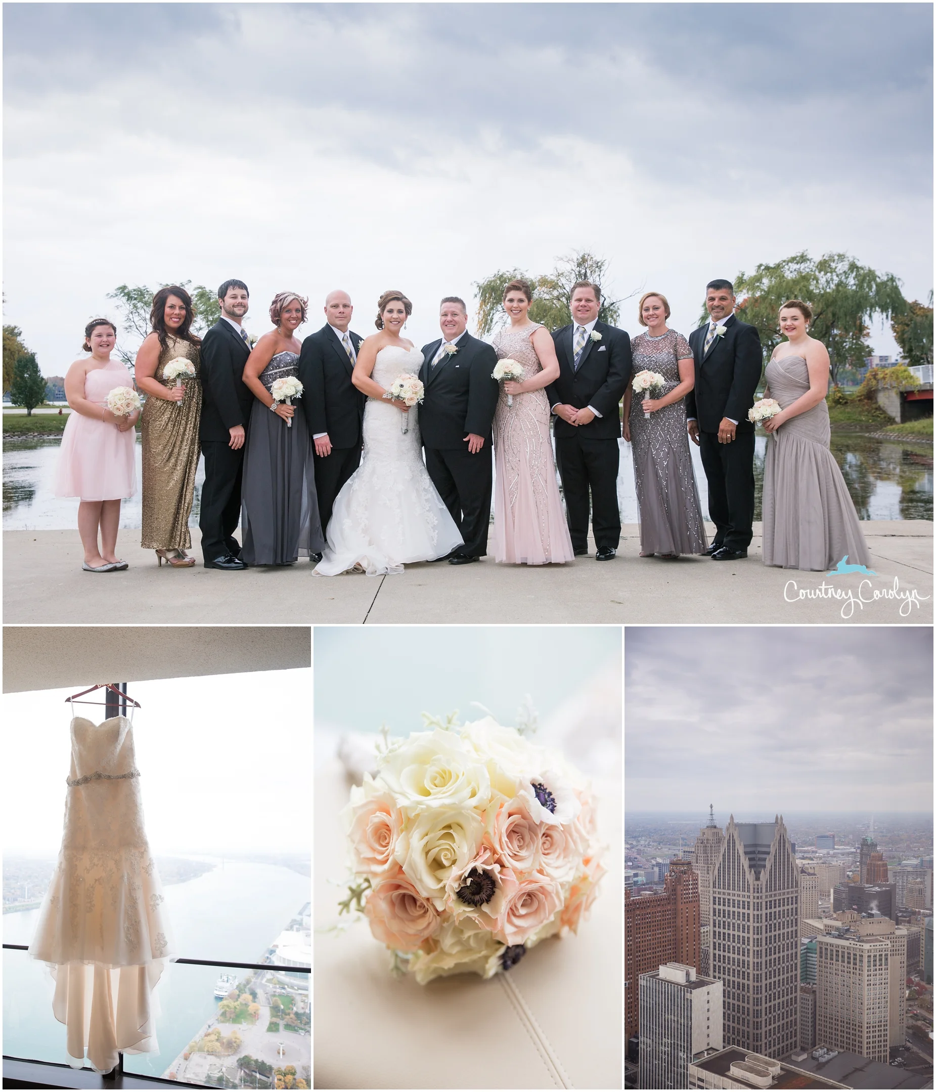 Dreamy Champagne And Blush Detroit Wedding Lindsay Ray Detroit Chicago Wedding Photographer Courtney Carolyn Photography
