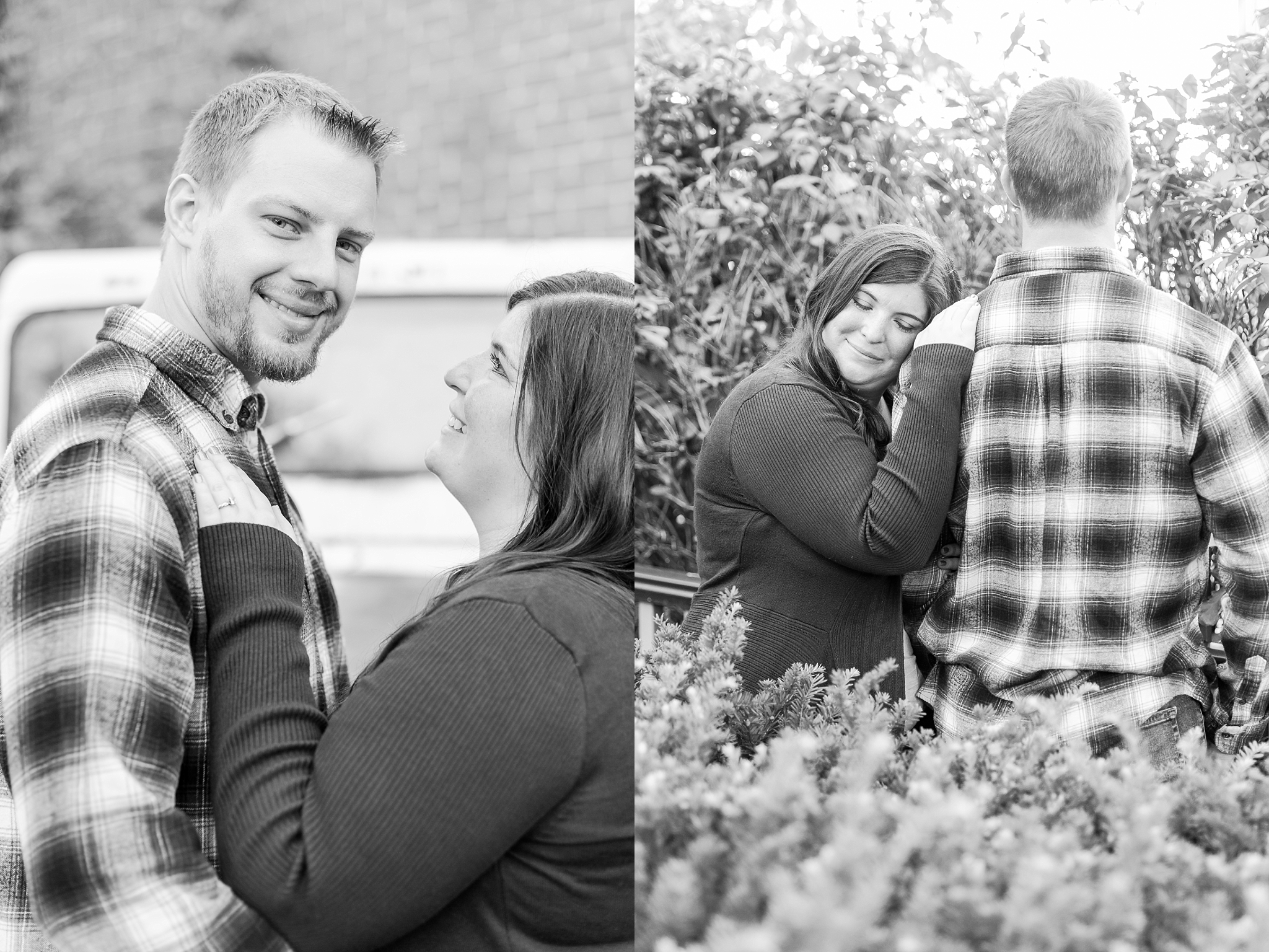 Laid-Back Fall Engagement in Downtown Plymouth, MI | Kim + Mark ...