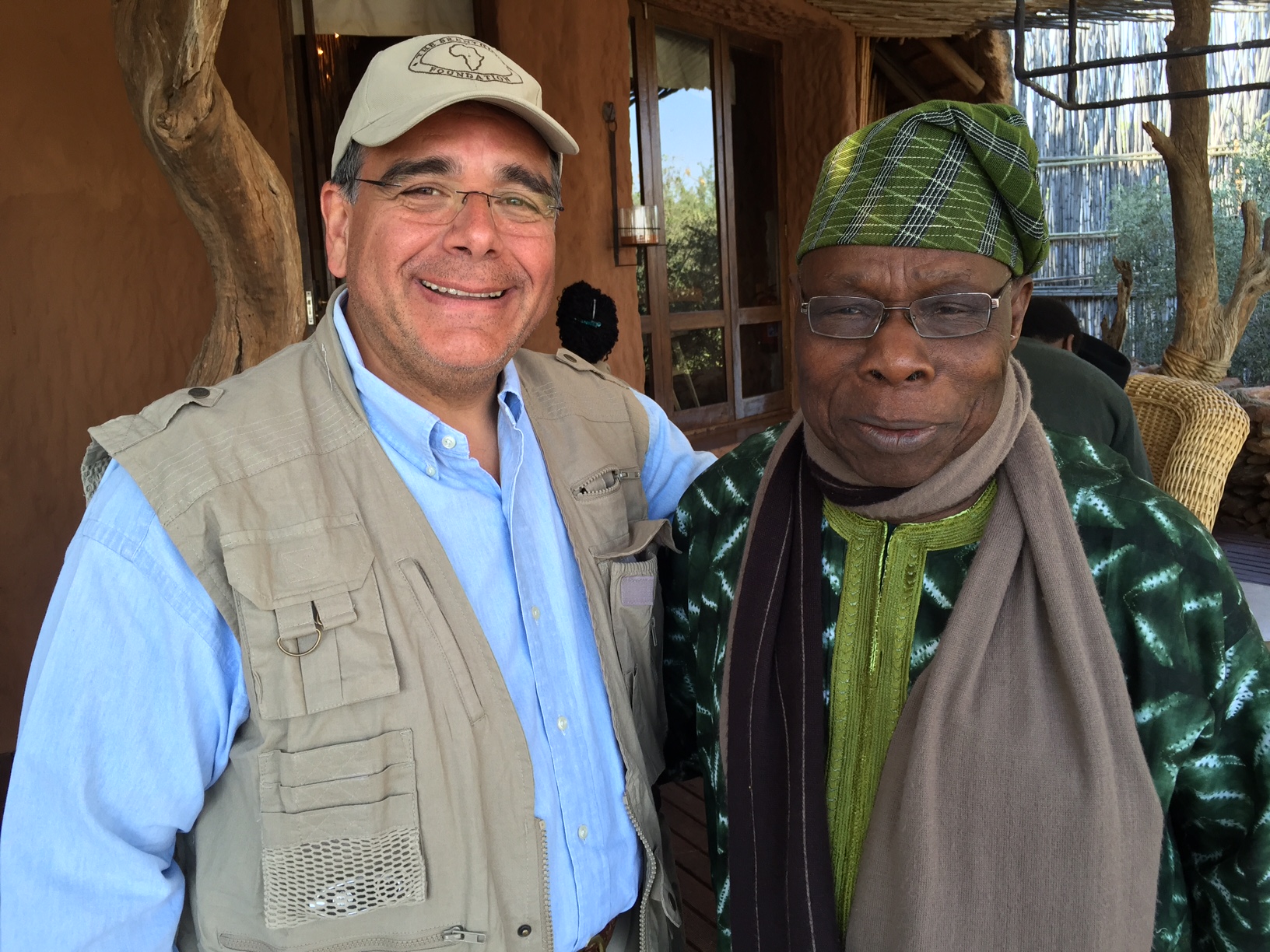 From left, Dr. Daboub, and former President of Nigeria Olusegun Obasanjo