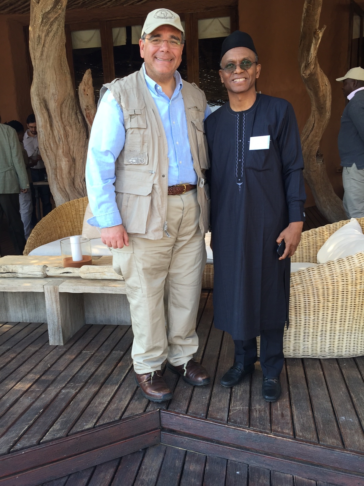 From left, Dr. Daboub, and Governor Nasir Ahmad el-Rufai of Kaduna State, Nigeria, 