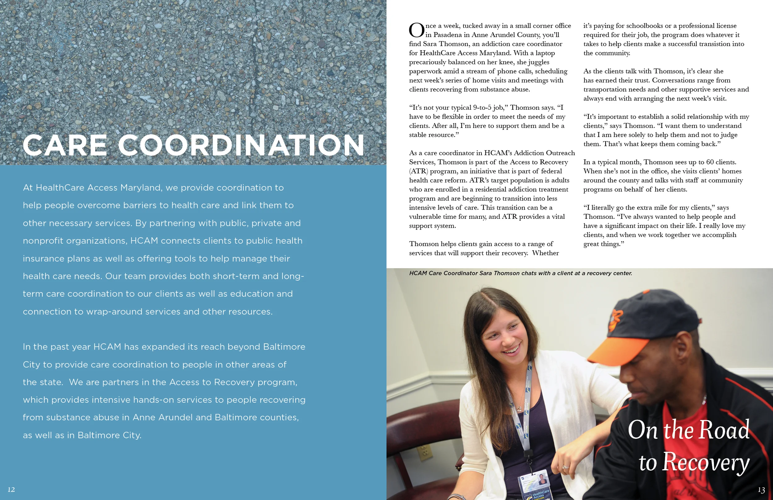 HealthCare Access Maryland FY12 Annual Report, Interior Spread