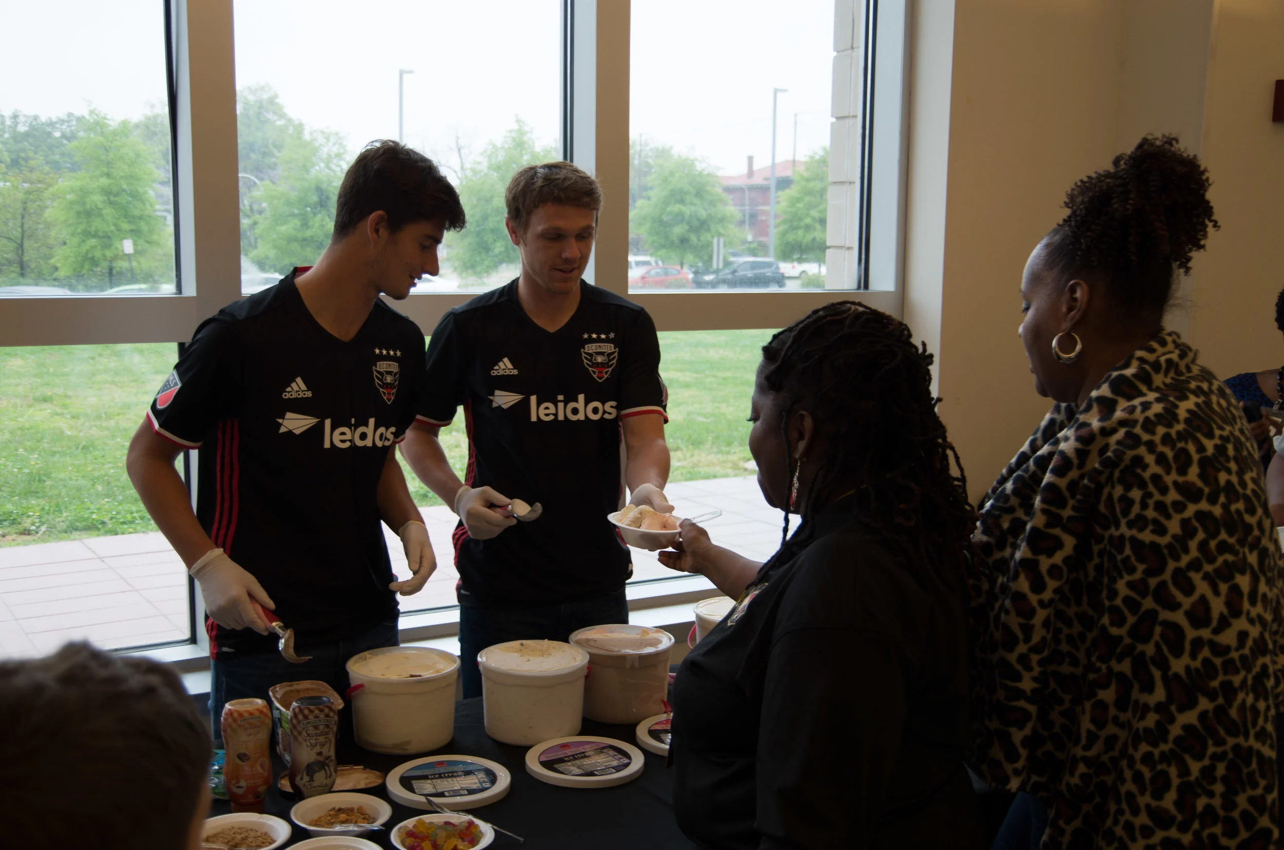 DC United held an ice cream social for call takers at the Office of Unified Communications in Washington, D.C.