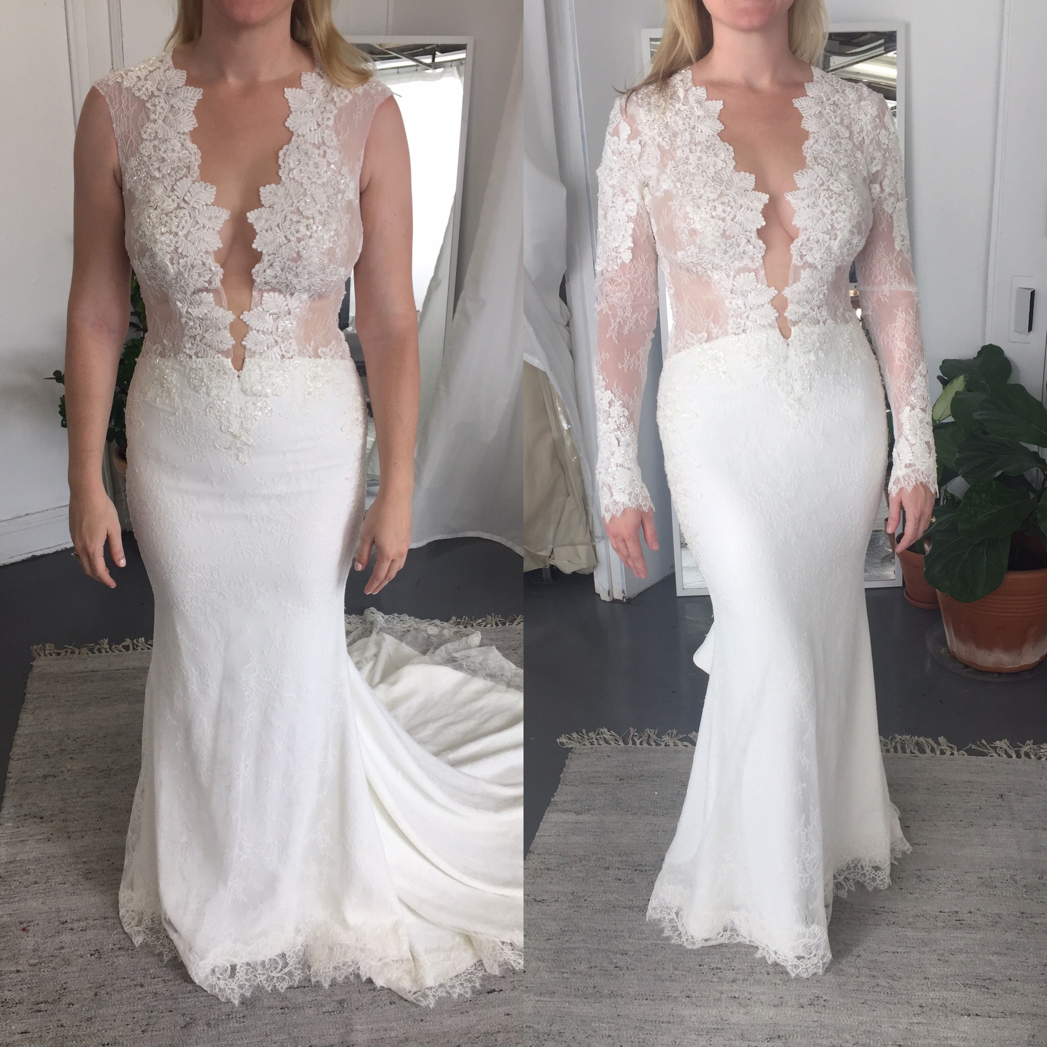 adding lace sleeves to wedding dress