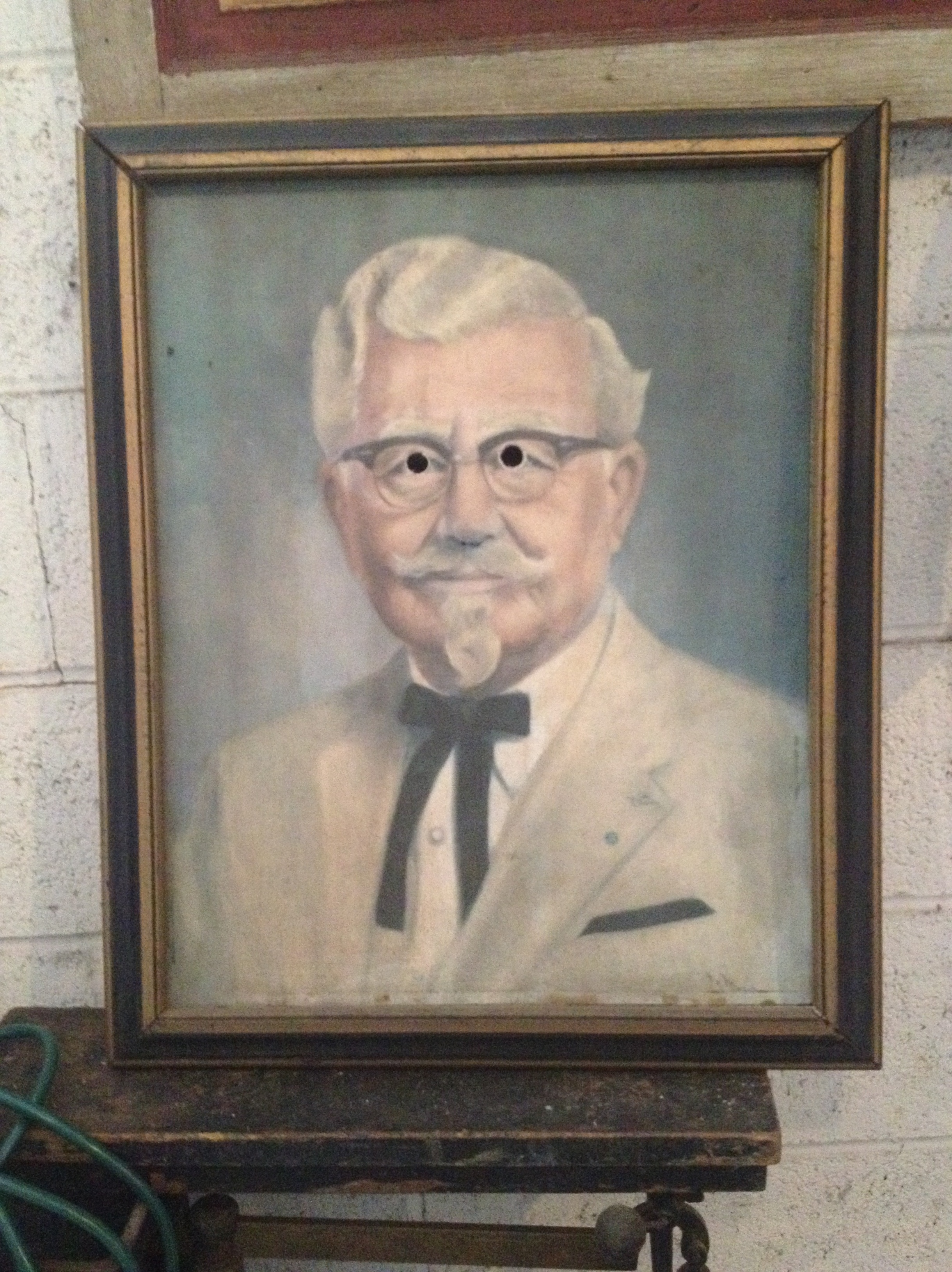 For some reason, our painting of Colonel Sanders has trick eyes. Spooky! Think you can find it on the tour?