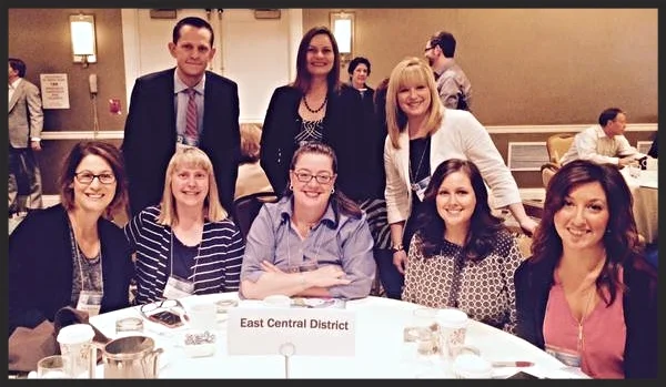 Meghann Craig, second from right, with colleagues from the East Central District.