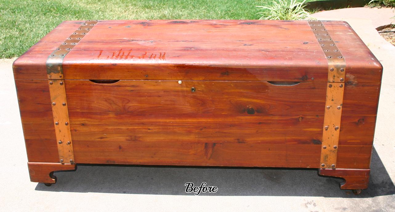 Cedar trunk before and after.... — Beckwith's Treasures