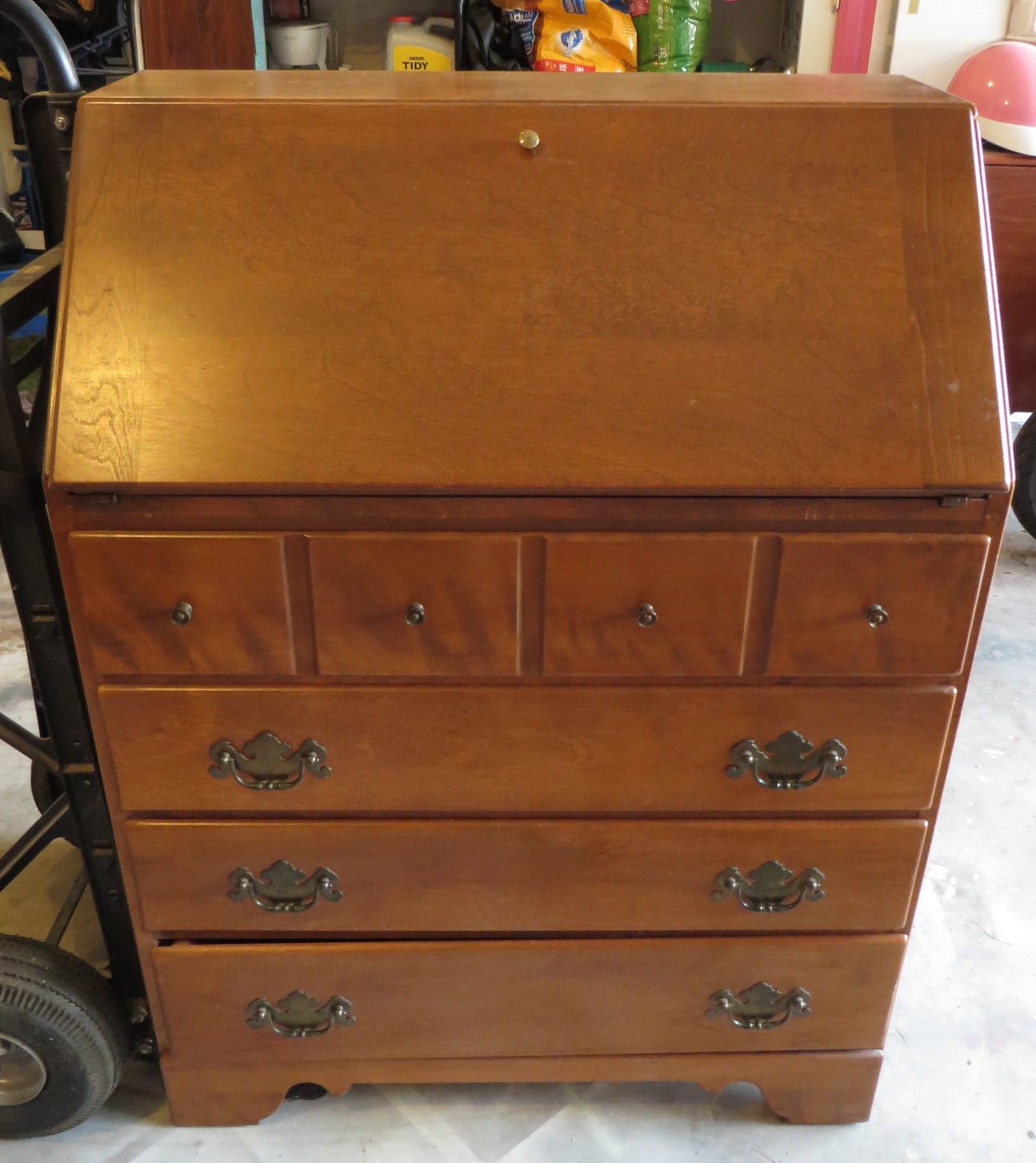 Painting And Repairing A Maple Secretary And A Little Auction