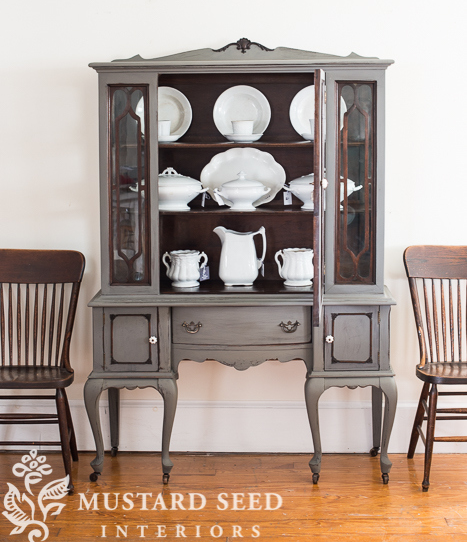 Antique China Hutch Before And After, How To Paint An Antique China Cabinet