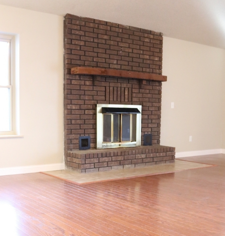 Painting A Brick Fireplace, Brick Fireplace Tile Floor