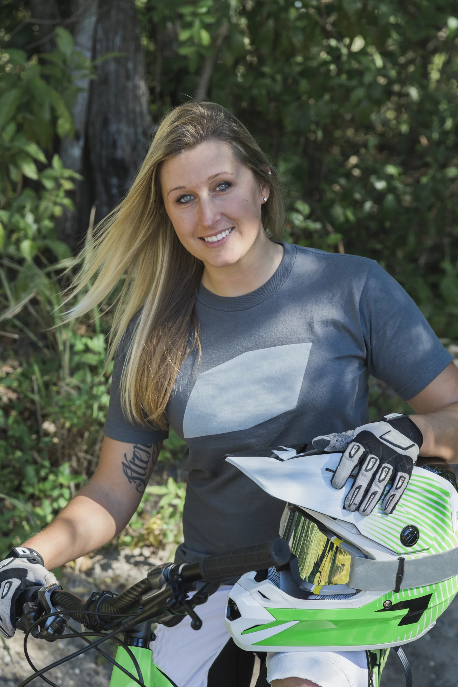 Portrait of a female mountain biker