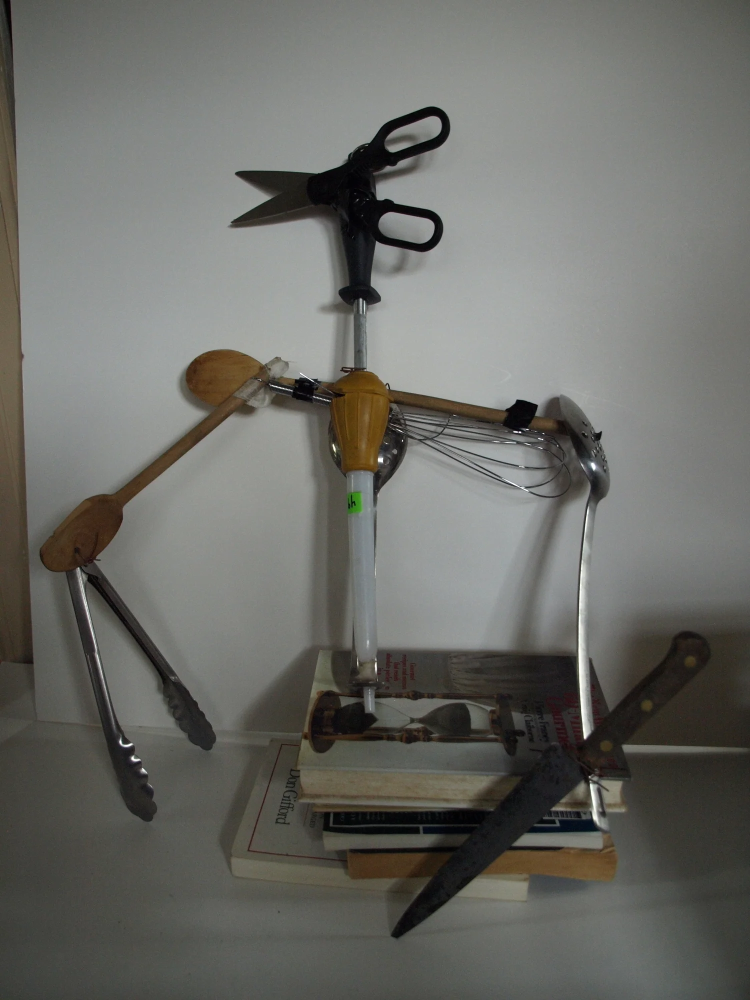 Chuck the Cook (from Antipasto's ), a not very well balanced creation made of found objects including a damn sharp knife.