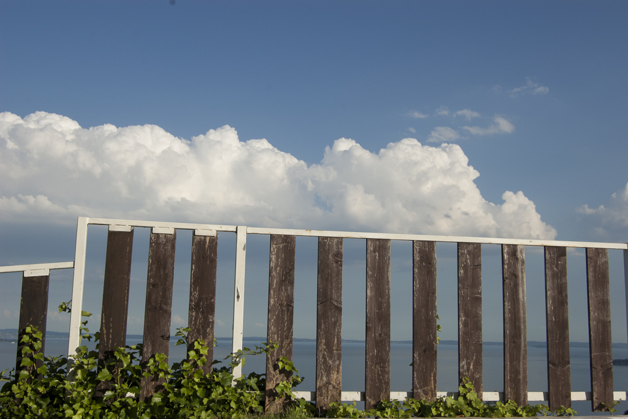Fence and cloud