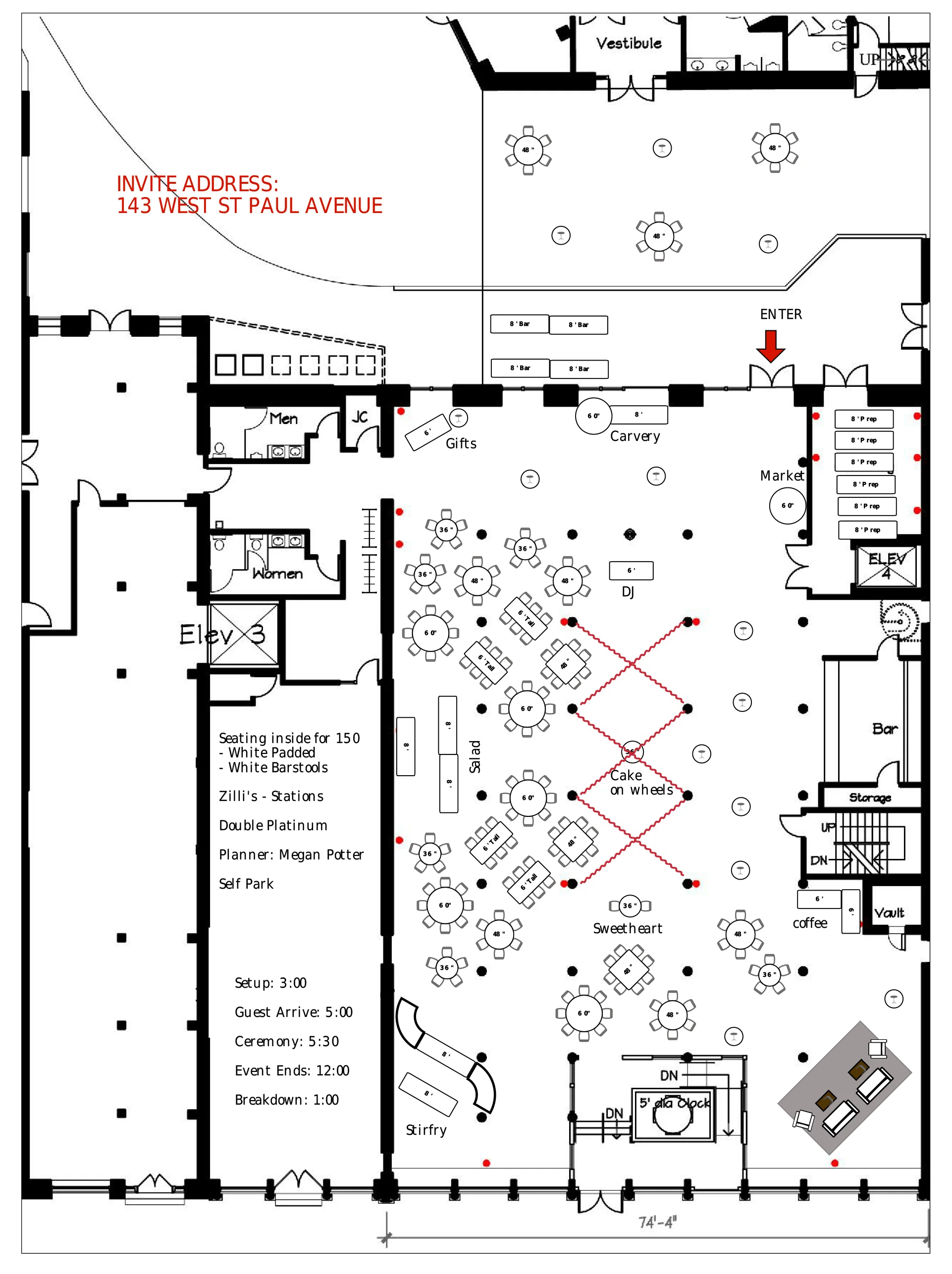 325 Space - Seating 150 Guest