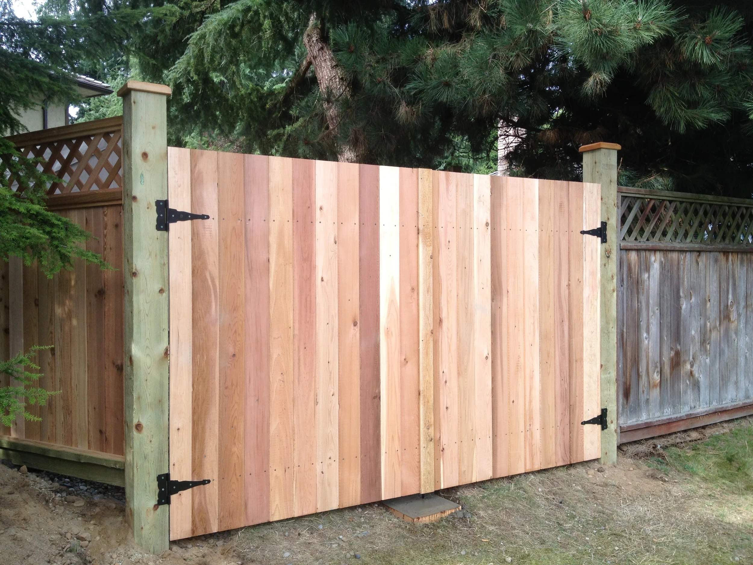 Double swing driveway gate