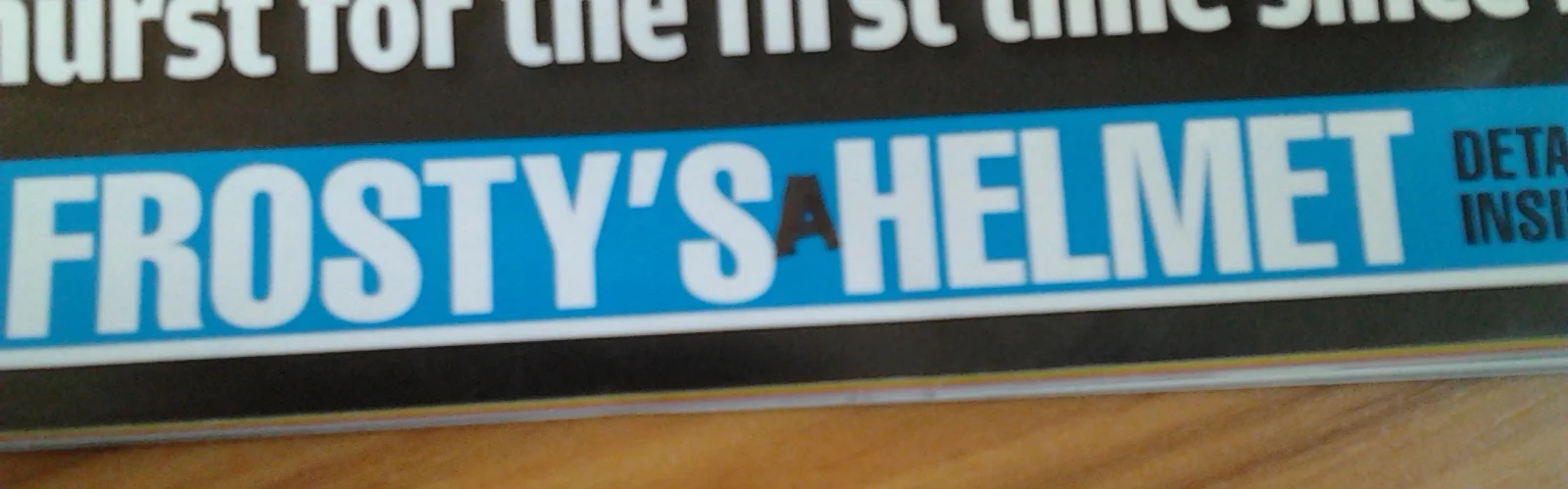 #NeverForget #FrostysAHelmet
