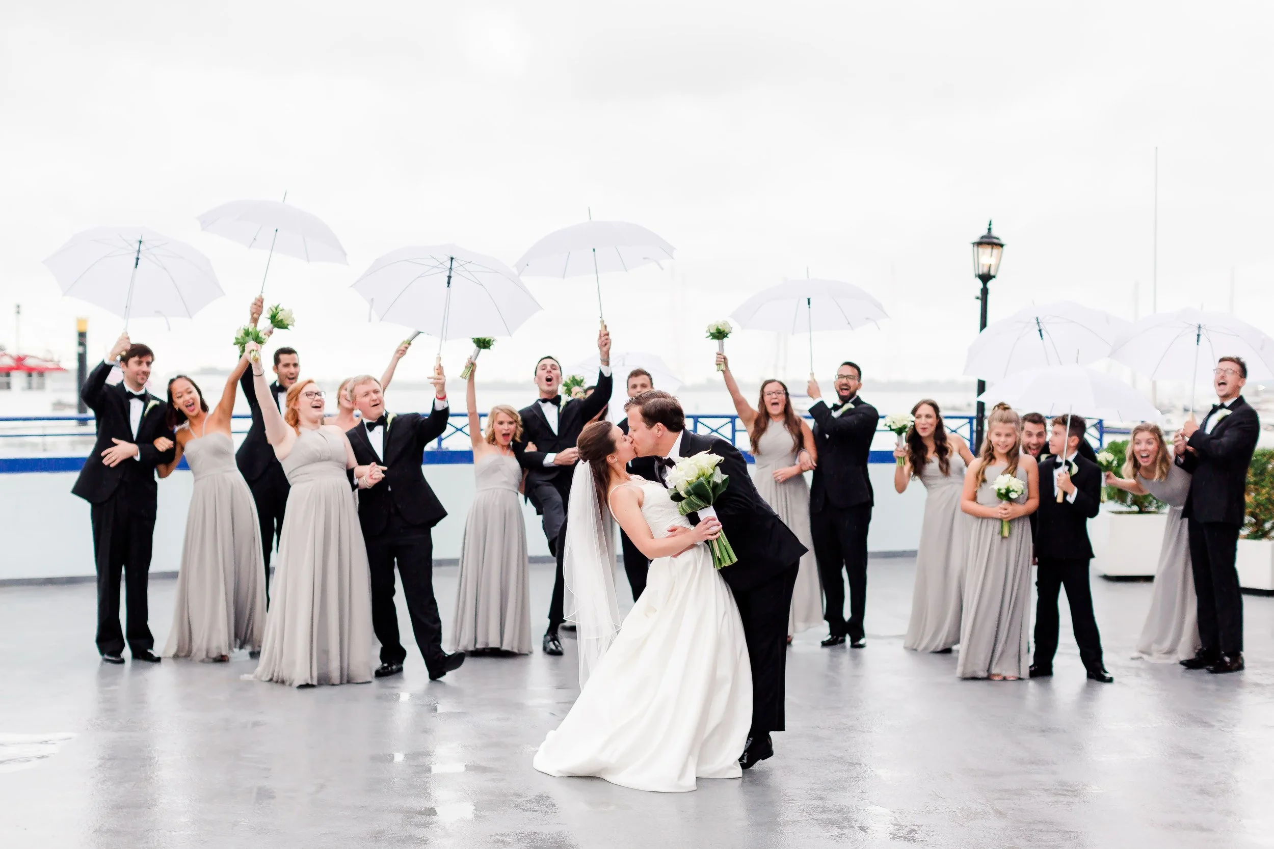 This Annapolis Waterfront Wedding proves Rain is Good Luck on your Wedding Day!