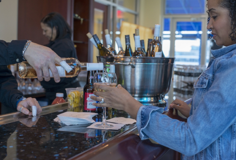 a built in bar adds an added level of formality and sophistication without the extra cost