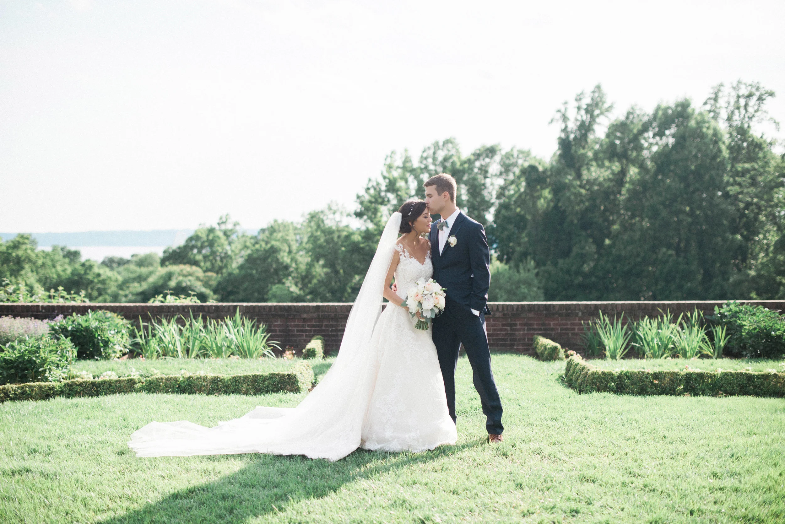 Oxon Hill Wedding With Pink, Gold, and Lucious Greenery