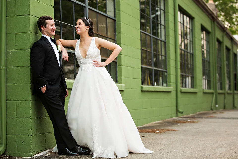 Charlotte Wedding with Shades of Green