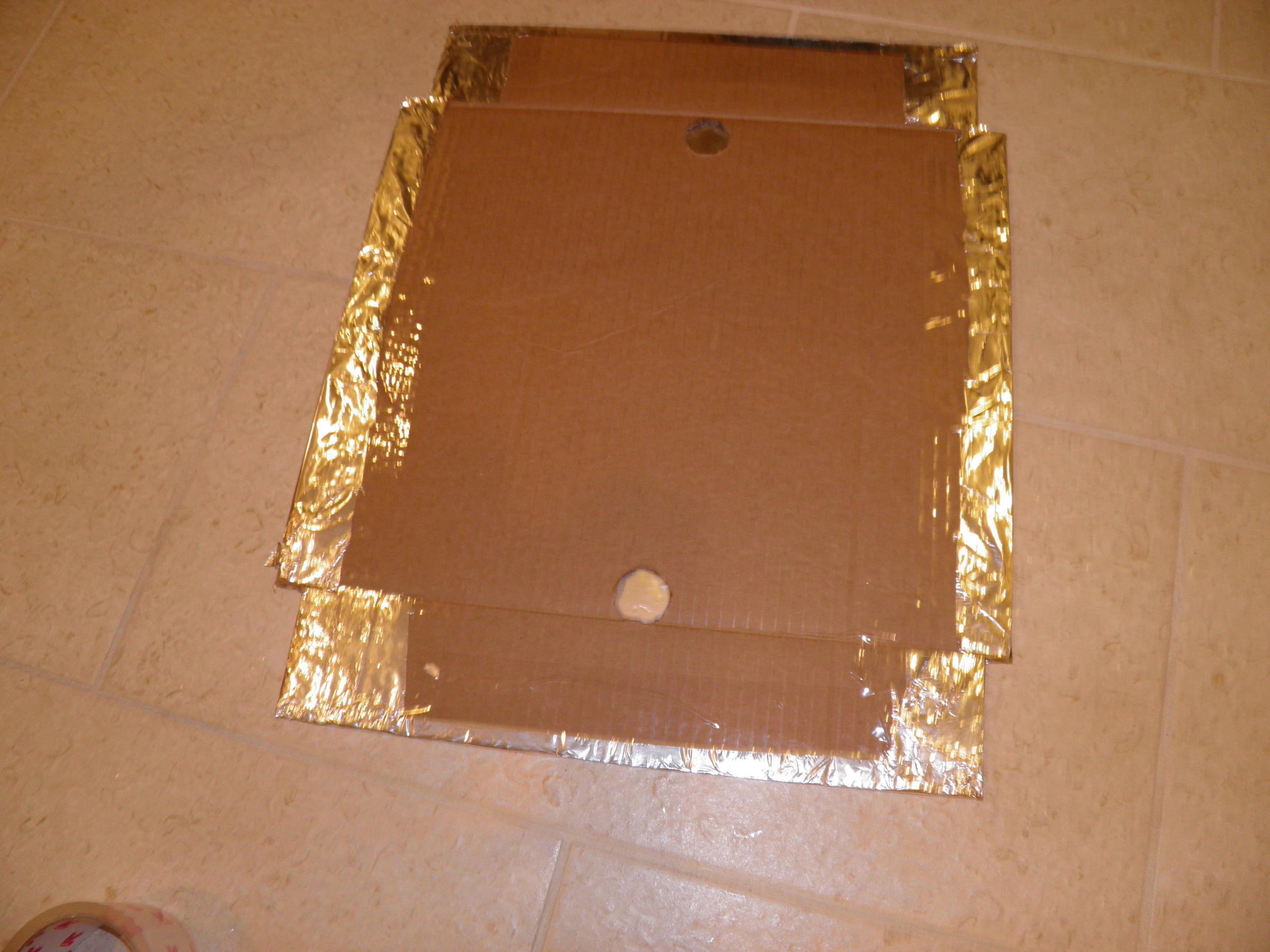 Aluminum Foil Taped to Cardboard