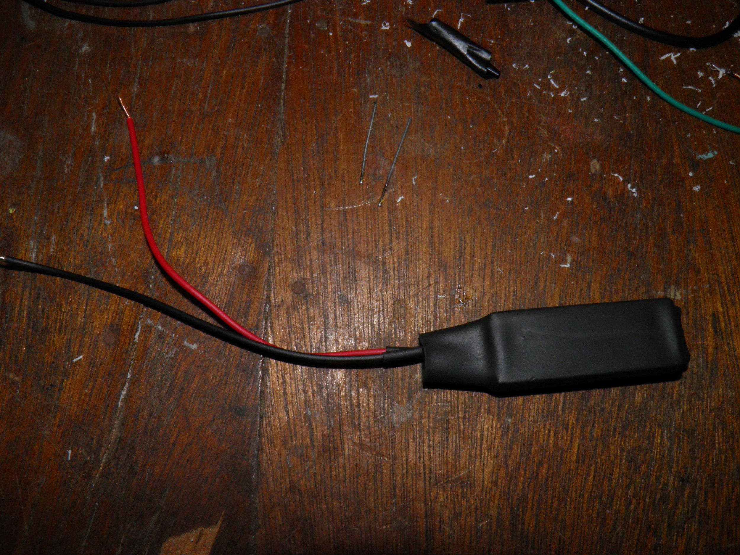 Both Resistors Covered in Heat Shrink