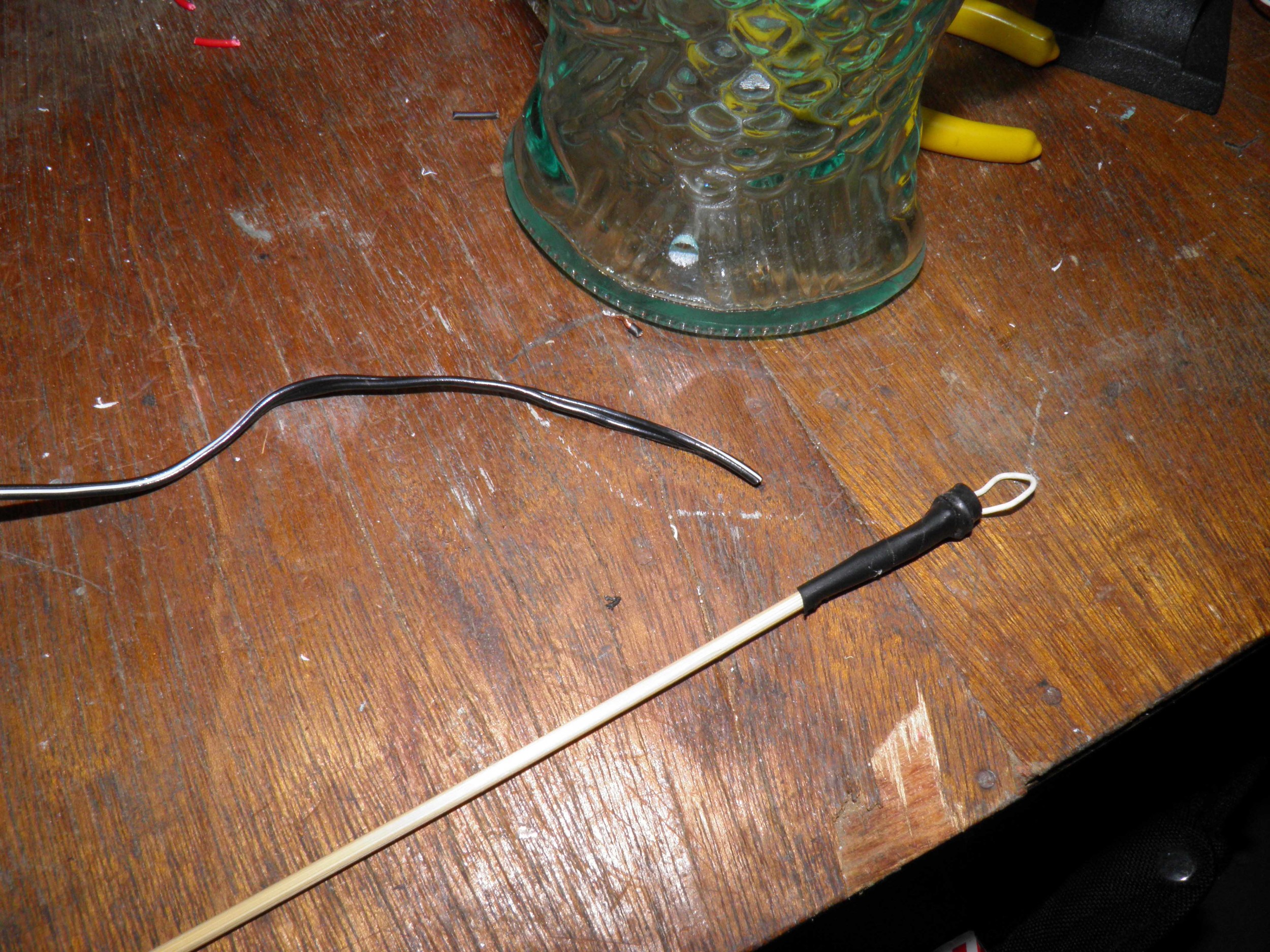 Bamboo Skewer with Wire, Power Cord, and Bottle