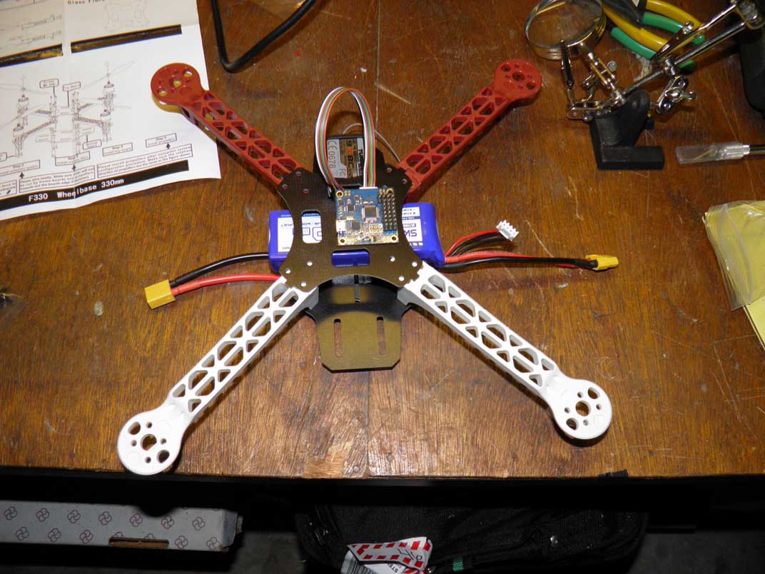 Preliminary Battery, MultiWii, and Rx Mounting Locations