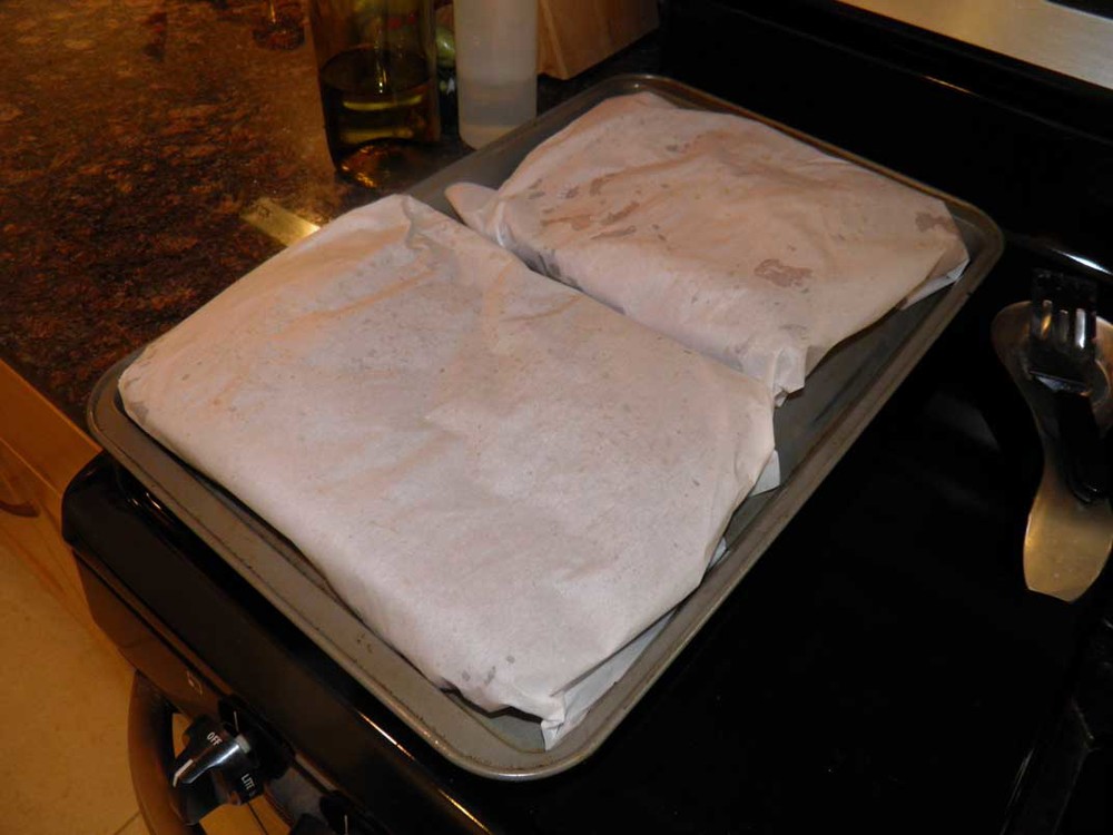 Wrapped and Cooled in Parchment Before Slicing