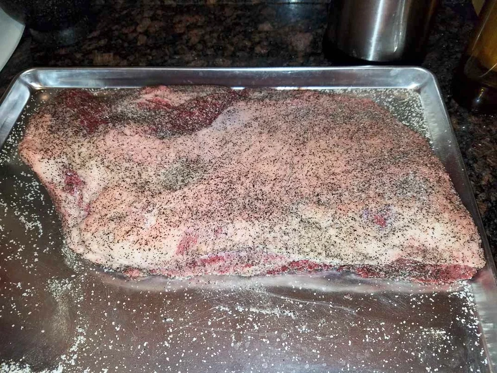 Seasoning the Brisket with a Simple Rub