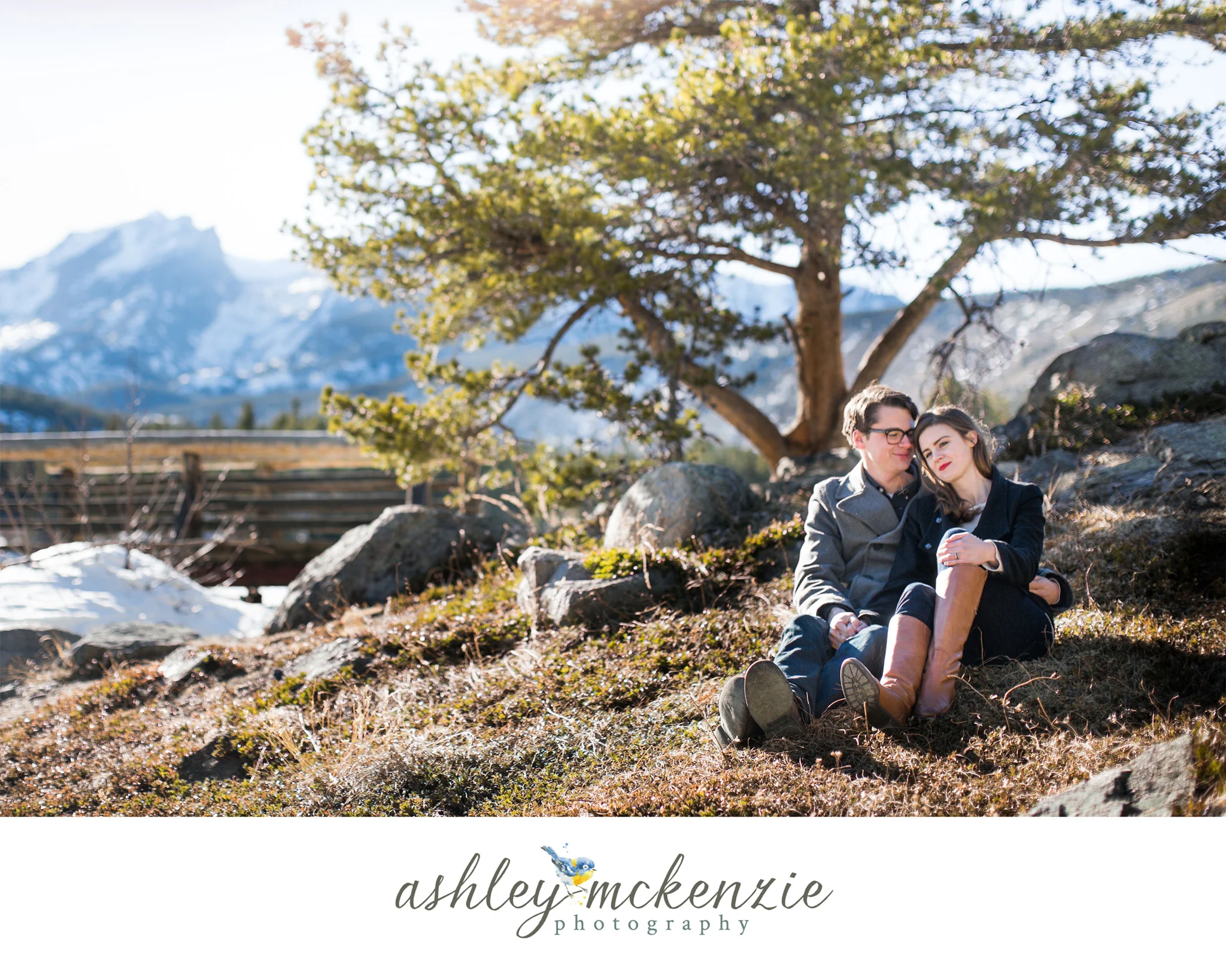 Engagement Photos at Sprague Lake in Rocky Mountain National Park by Ashley McKenzie Photography