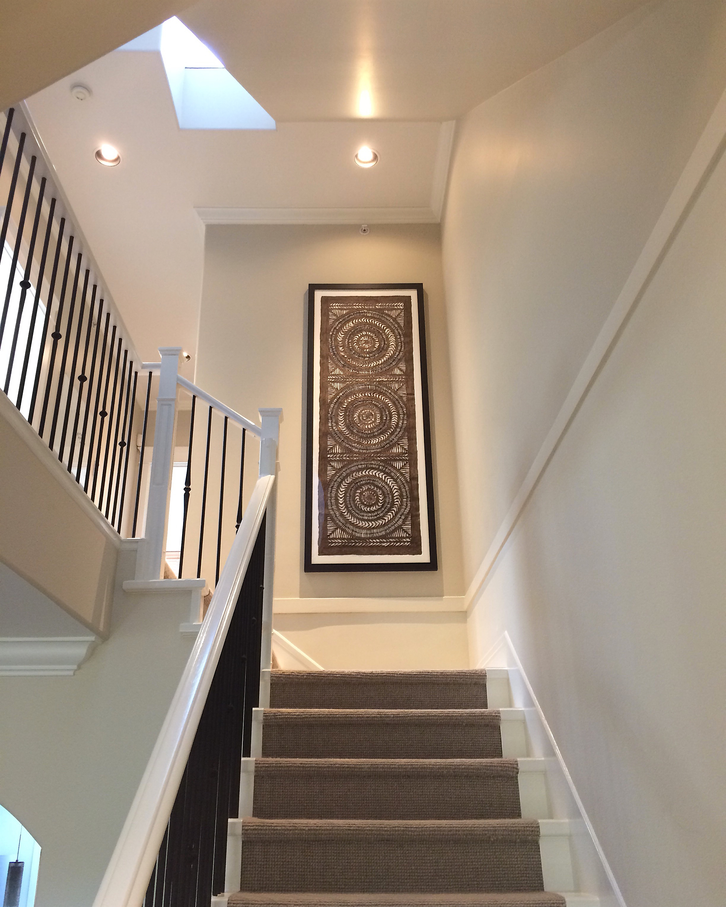 Making a statement: a dramatic piece of Mexican art takes pride of place in this Kitsilano home.