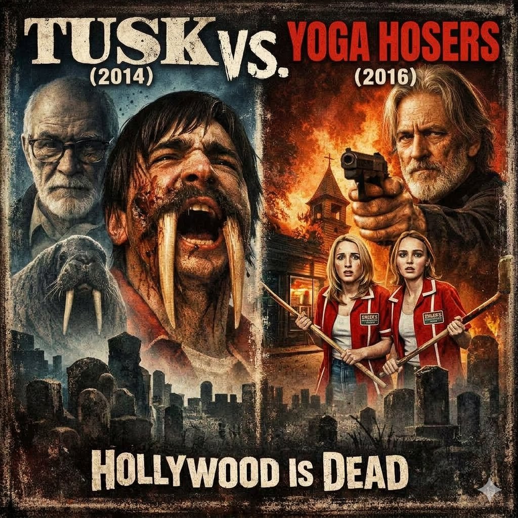 227: Tusk (2014) vs. Yoga Hosers (2016) episode artwork