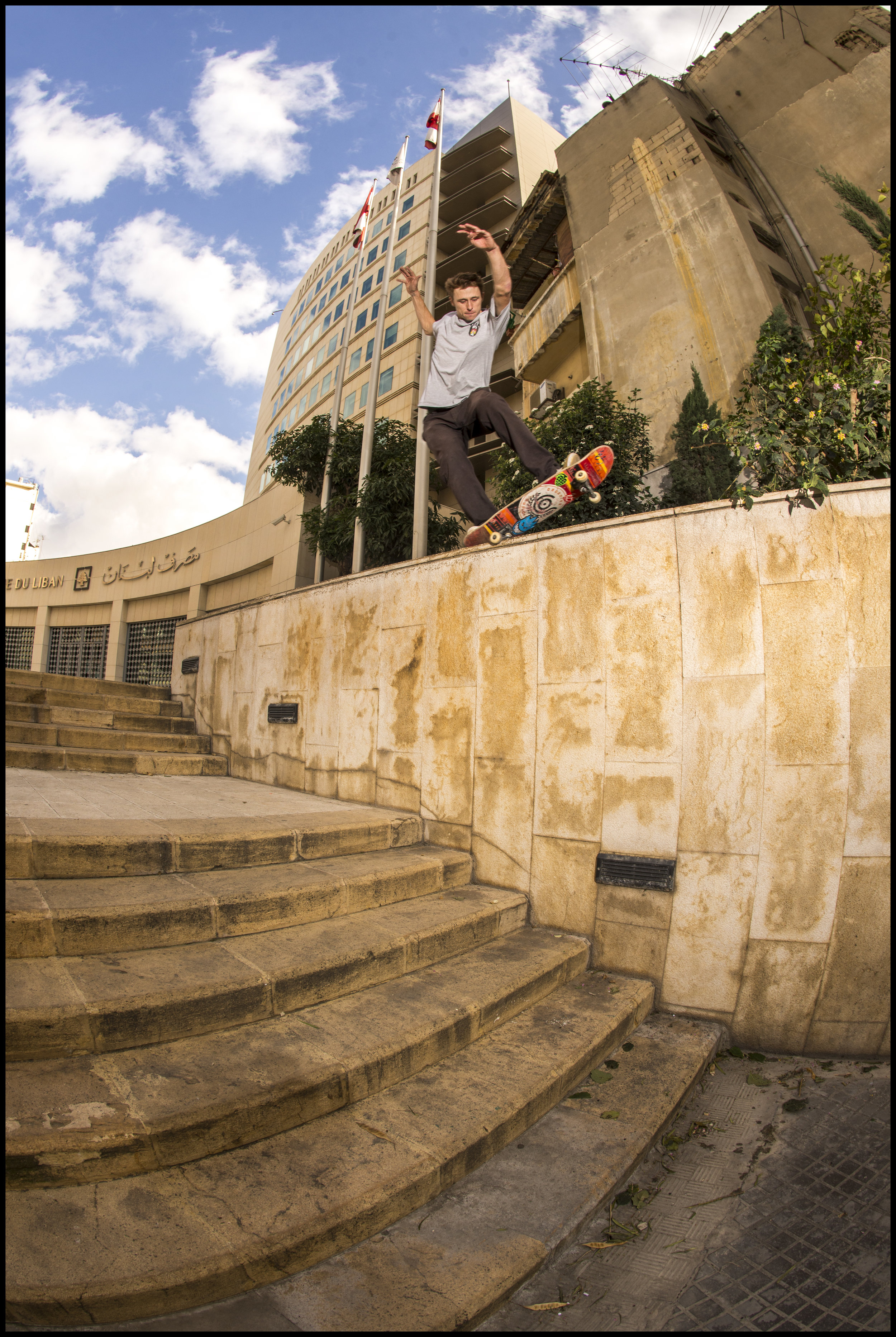 Backside 5-0 by Patrik Wallner in Beirut, Lebanon