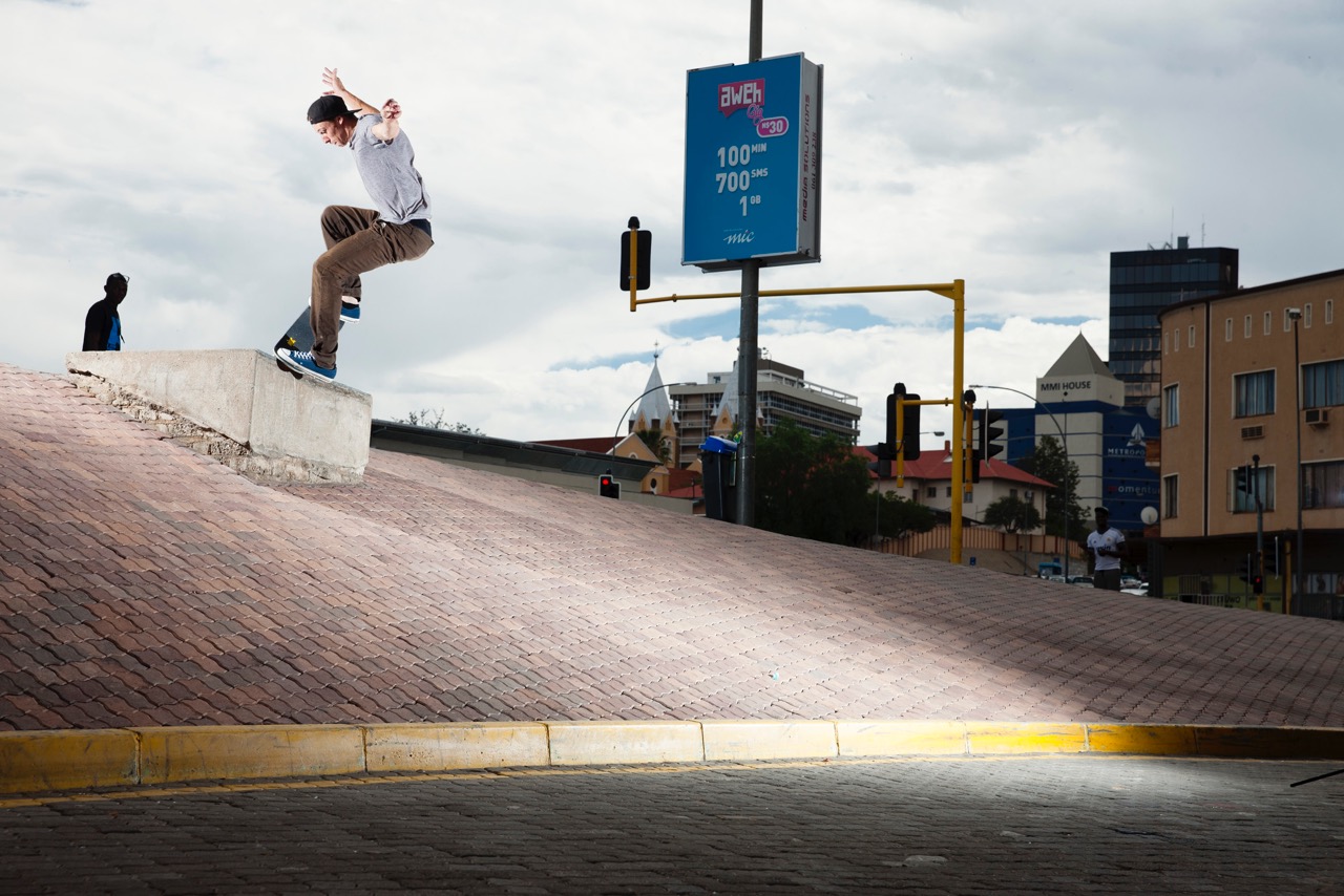 Frontside Nosegrind by Sam Mcguire in Namibia