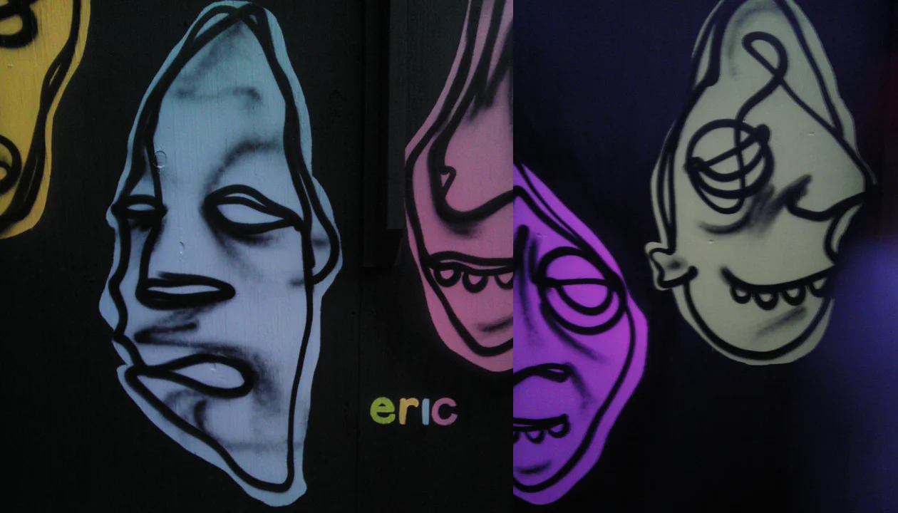 here's some deets of other faces i decided to put my name on...i'm stoked on how much the black background makes the colors pop